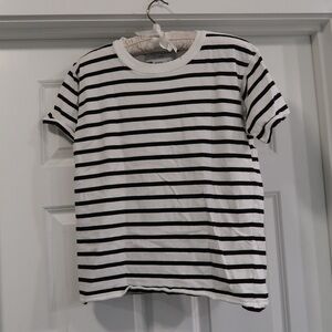 Classic Black and White Striped Tee